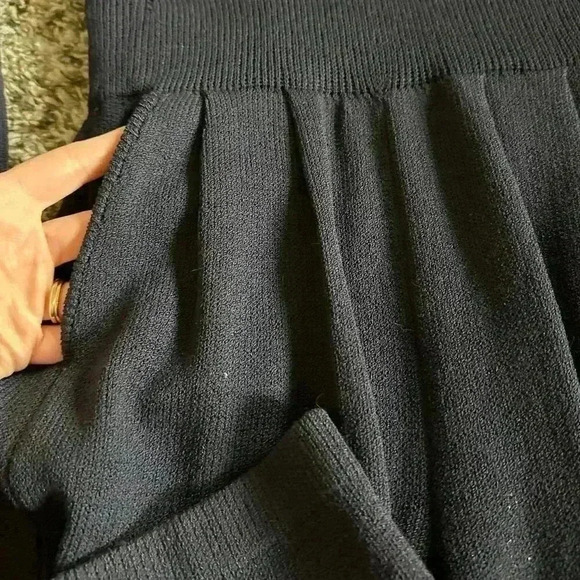 Vintage Wayne St. John Navy Gold Accent Santana Knit Pant Jumpsuit Size 4 - Picture 5 of 5